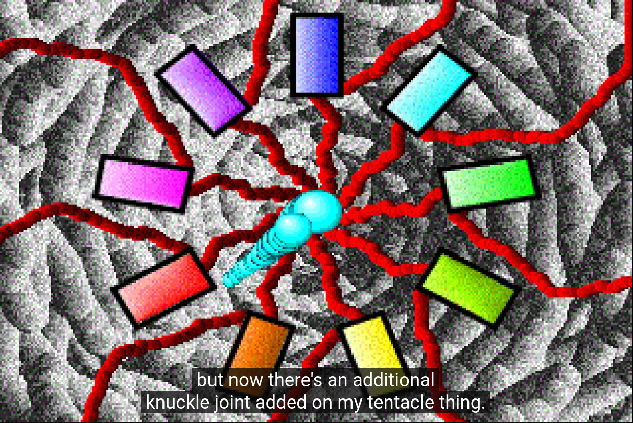 but now there's an additional knuckle joint added on my tentacle thing.